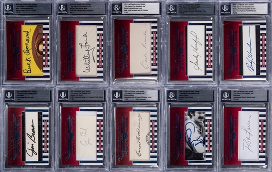 2010 Leaf Sports Icon Update Signed Cards BGS-Encapsulated Collection (10 Different)